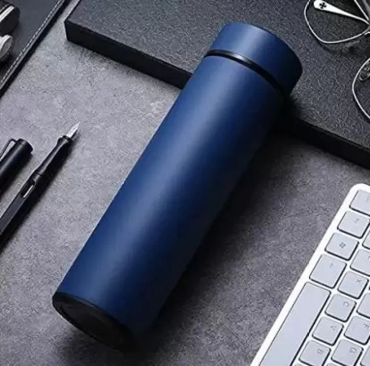 Smart Temperature Display Stainless Steel Thermal Vacuum Water Bottle (500ml) - Random Color