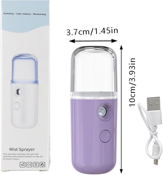 Nano Facial Mist Sprayer 30ml – USB Rechargeable Face Moisturizing & Hydrating Mist