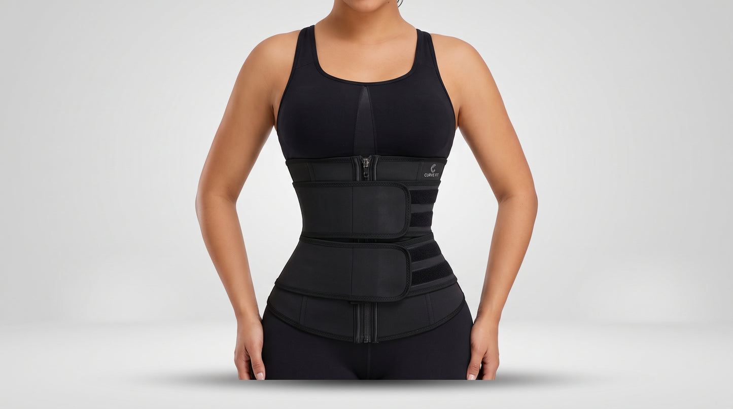 Waist Trainer Belt-Slimming Body Shaper Belts Sport Girdle (Black) Original