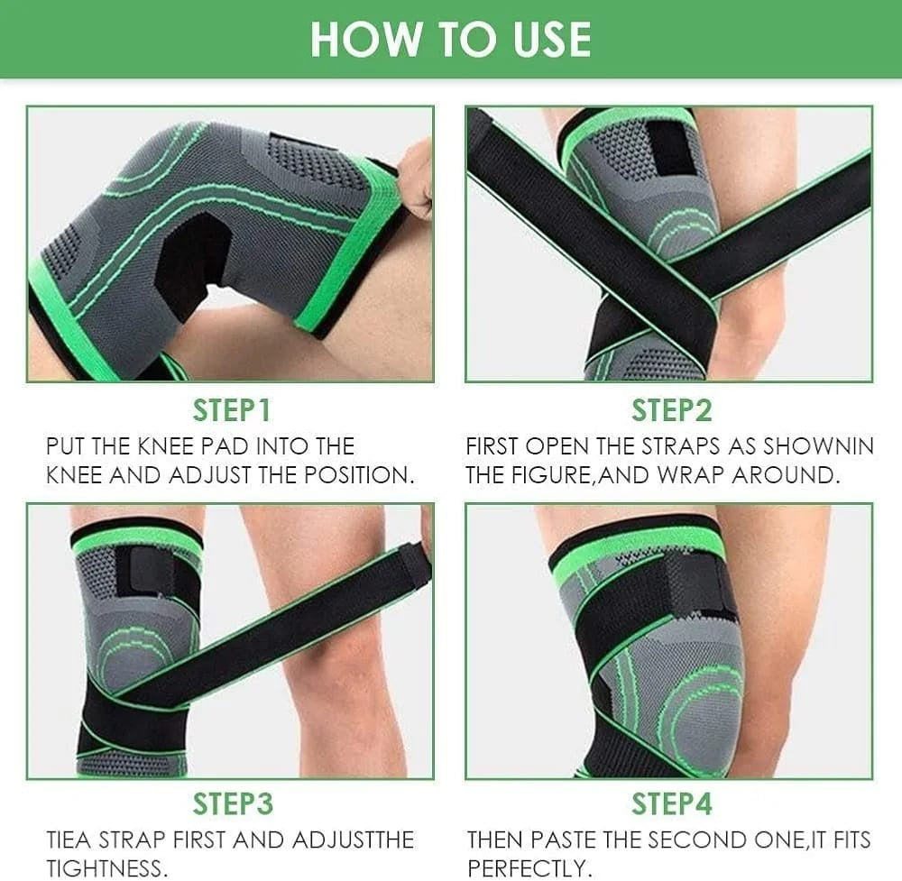 Knee Support Band Premium 3D Weave  – Adjustable Compression Strap