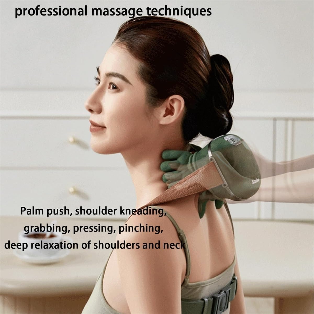 Smart Electric Neck Massager with Finger Pressure Simulation