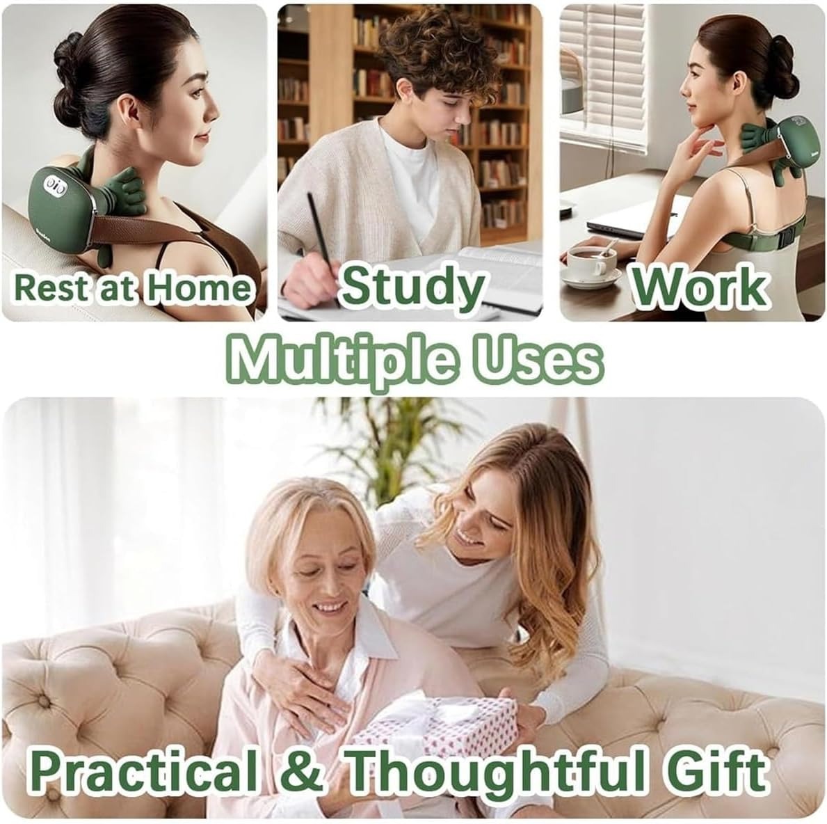 Smart Electric Neck Massager with Finger Pressure Simulation