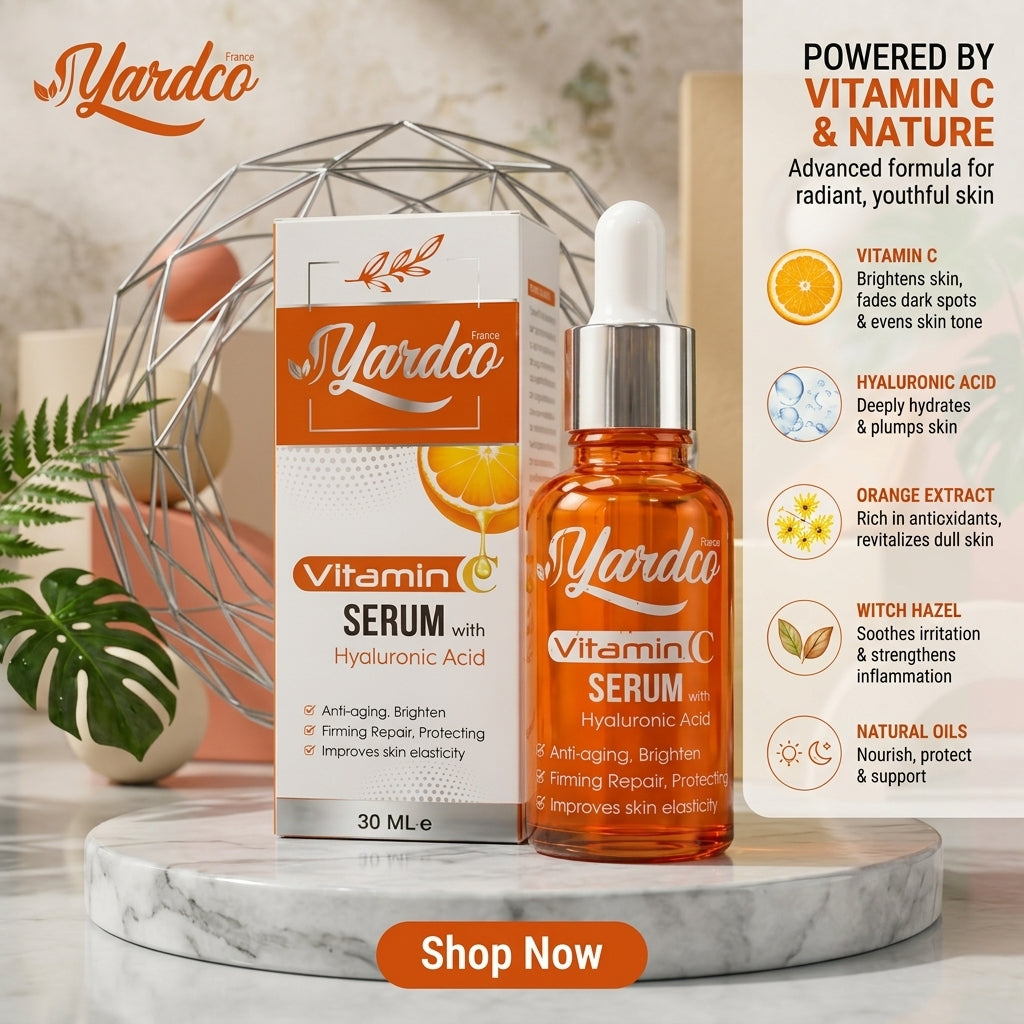 Vitamin C Face Serum with Hyaluronic Acid – Brightening & Anti-Aging 30ml