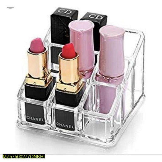 Acrylic Lipstick Organizer 9 Shade Clear Modern Design