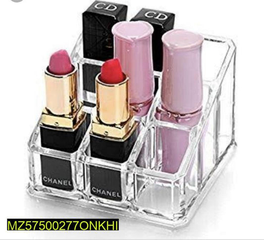 Acrylic Lipstick Organizer 9 Shade Clear Modern Design